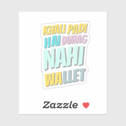 Funny Hindi Quote Sticker  シール (シート)