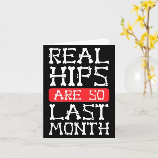 Funny Hip Replacement Bones Surgery Recovery  カード (黄色い花)