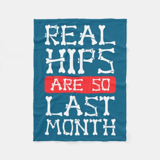 Funny Hip Replacement Bones Surgery Recovery フリースブランケット (正面)