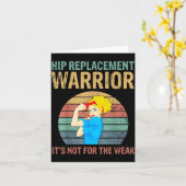 Funny Hip Replacement Warrior New Prosthetic Women カード (黄色い花)