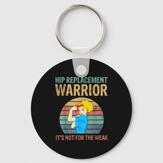 Funny Hip Replacement Warrior New Prosthetic Women キーホルダー (正面)