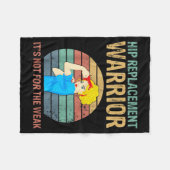 Funny Hip Replacement Warrior New Prosthetic Women フリースブランケット (正面(横))