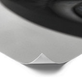 Funny Hippo Bathroom Art Print, Toilet Paper Hat ポスター (角)