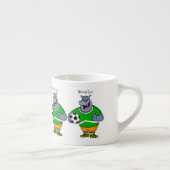 Funny hippo soccer player cartoon illustration エスプレッソカップ (右)
