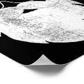 Funny Hipster Santa Face With Hat Beard & Gles ポスター (角)