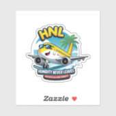 Funny HNL Airport Code Vinyl シール (シート)