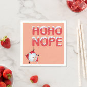 Funny Ho Ho Nope Christmas スタンダードカクテルナプキン (インサイチュ)