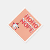 Funny Ho Ho Nope Christmas スタンダードカクテルナプキン (角)