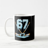 Funny Hockey 67 Meme 6-7 Six Seven Gen Alpha Ice H コーヒーマグカップ (左)