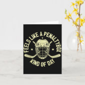 Funny Hockey Feels Like A Penalty Box Kind Of Day カード (黄色い花)