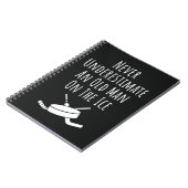 Funny Hockey Gifts For Men Grandpa Grandfather Dad ノートブック (左側)