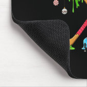 Funny Hockey Holiday Candy Cane Gingerbread  マウスパッド (コーナー)