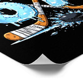 Funny Hockey Lovers Drip 6-7 Number Six Seven Puck ポスター (角)