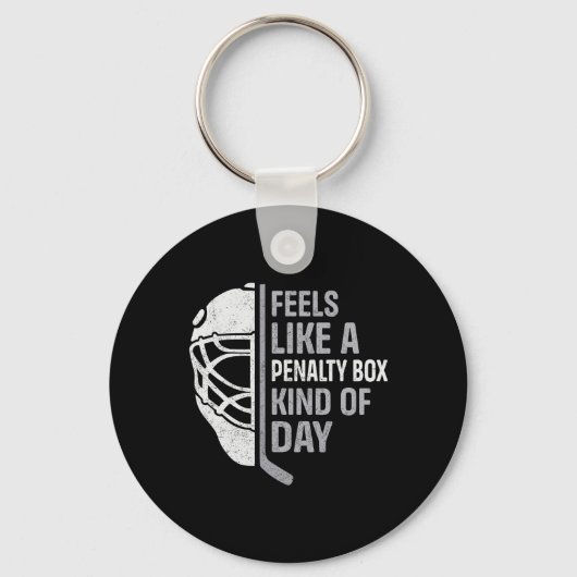 Funny Hockey Player Feels Like A Penalty Box Kind キーホルダー (正面)