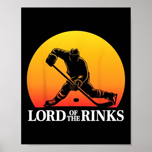 Funny Hockey Player Rink Pun  ポスター (正面)