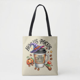 Funny Hocus Pocus I Need Coffee Witch トートバッグ