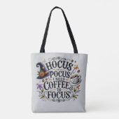 Funny Hocus Pocus I Need Coffee Witch トートバッグ (裏面)