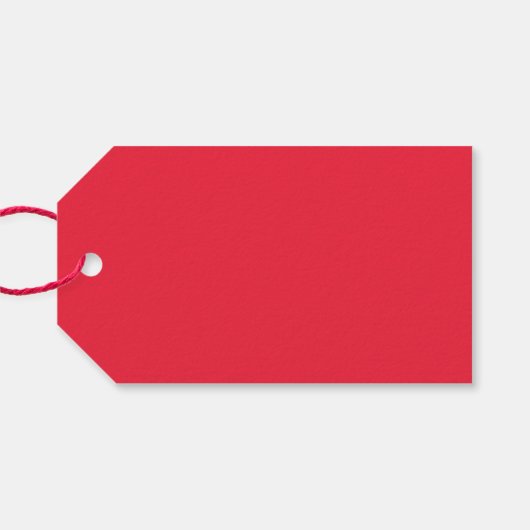 Funny Hohoho Joyeux Noel Red Pink Typography ギフトタグ (裏面横)