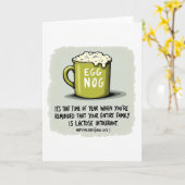 Funny holiday card eggnog lactose intolerant カード (黄色い花)