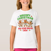 Funny Holiday Cat Cookie Tee" Tシャツ (正面)