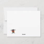 Funny Holiday Sheep with Christmas Lights Card シーズンカード (裏面)