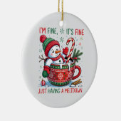 “Funny Holiday – Snowman Meltdown セラミックオーナメント (右)