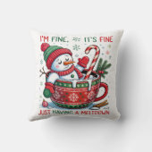 “Funny Holiday – Snowman Meltdown Gift クッション (裏面)