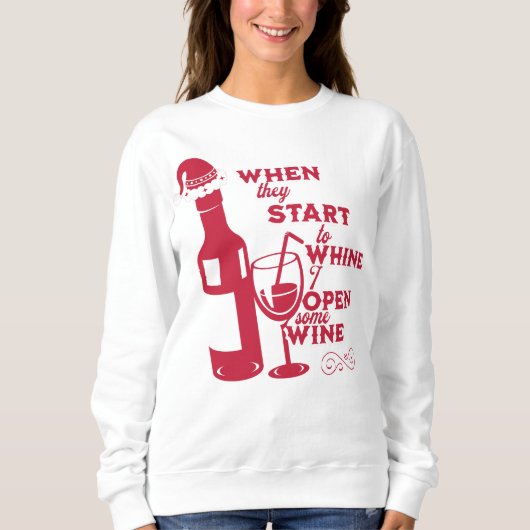 Funny Holiday Wine Lover Sweater スウェットシャツ (正面)