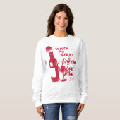 Funny Holiday Wine Lover Sweater スウェットシャツ (正面フル)