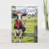 Funny Holstein Cow for 74th Birthday カード (正面)