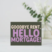 Funny Homeowner New Address Moving Adulting Humor 案内ポストカード (スタンド正面)