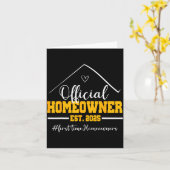 Funny Homeowner Proud New Housewarming Party 2025  カード (黄色い花)