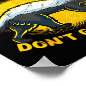 Funny Honey Badger Don't Give A Sh-t Novelty Honey ポスター (角)