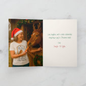 Funny Horse Christmas Equestrians & Animal Lovers カード (内部)