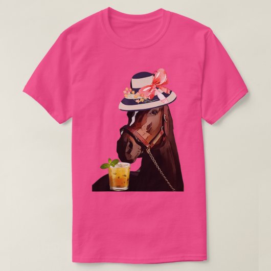 Funny Horse Derby Party tshirt Tシャツ (デザイン正面)