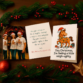 Funny Horse Greeting for Equestrians & Animal Love カード