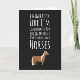 Funny Horse Lover Cards Equestrian Equine Animal カード