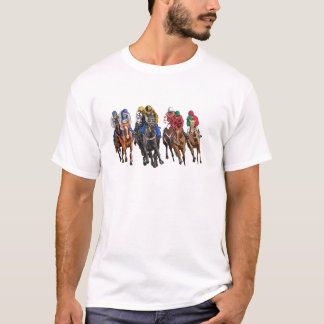  Funny Horse Racing Jockey Racer Derby Rider Race  Tシャツ