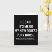 Funny Horses My New Forest Ny Horse Quote Lover  カード (黄色い花)