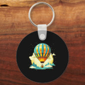 Funny Hot Air Balloon For New Adventures Lovers  キーホルダー (正面)