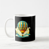 Funny Hot Air Balloon For New Adventures Lovers  コーヒーマグカップ (左)