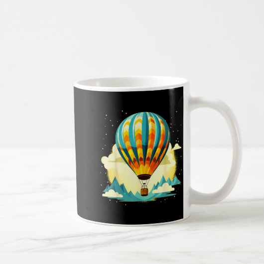 Funny Hot Air Balloon For New Adventures Lovers  コーヒーマグカップ (右)