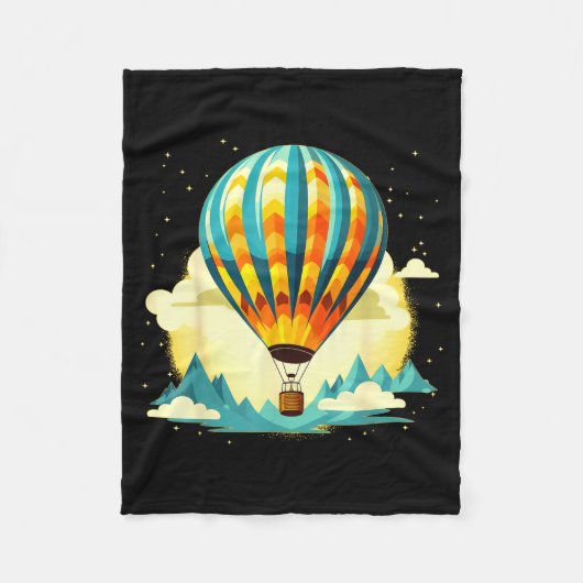 Funny Hot Air Balloon For New Adventures Lovers フリースブランケット (正面)