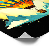 Funny Hot Air Balloon For New Adventures Lovers ポスター (角)