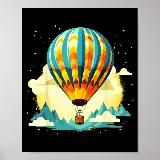 Funny Hot Air Balloon For New Adventures Lovers ポスター (正面)