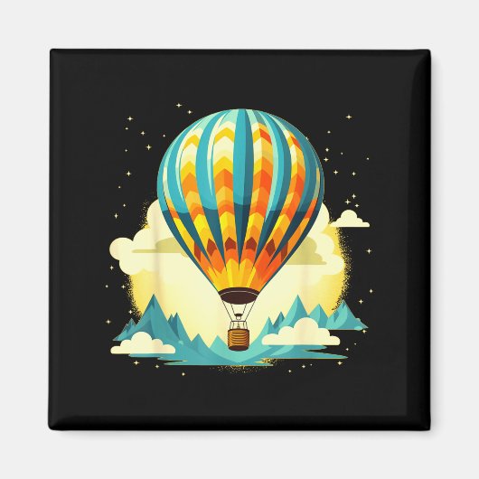 Funny Hot Air Balloon For New Adventures Lovers  マグネット (正面)