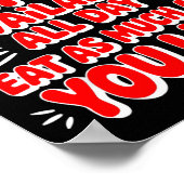 Funny Hot Buffet Available All Day Eat As Much As  ポスター (角)