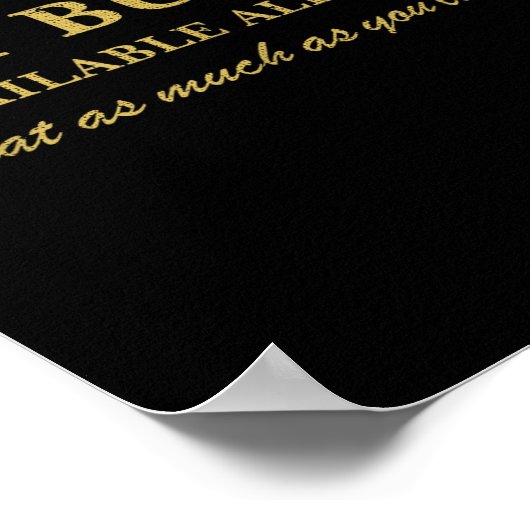 Funny Hot Buffet Available All Day Eat As Much As  ポスター (角)