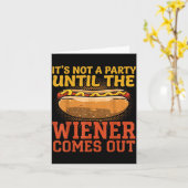 Funny Hot Dog Design For Men Women Hotdog Stand Ga カード (黄色い花)