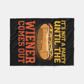 Funny Hot Dog Design For Men Women Hotdog Stand Ga フリースブランケット (正面(横))
